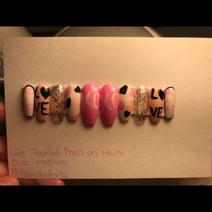 Love Themed Press on Nails
